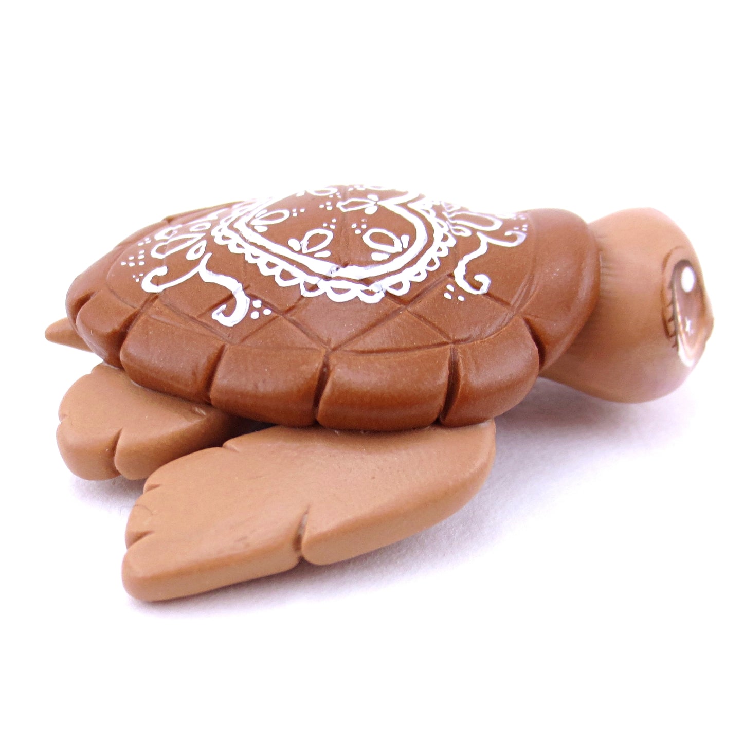 Gingerbread Turtle Figurine - Polymer Clay Christmas Animals