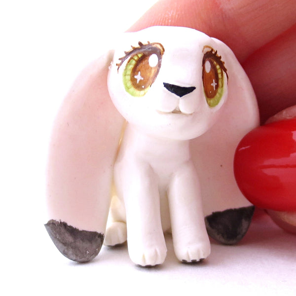 Lop Eared Arctic Hare Figurine - Polymer Clay Christmas Animals
