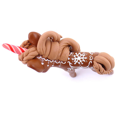 Gingerbread Unicorn Figurine - Polymer Clay Christmas Animals