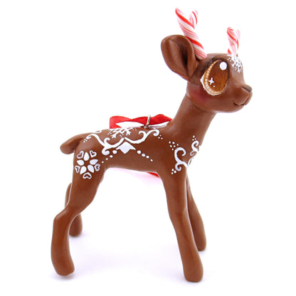 Gingerbread Reindeer Ornament - Polymer Clay Christmas Animals