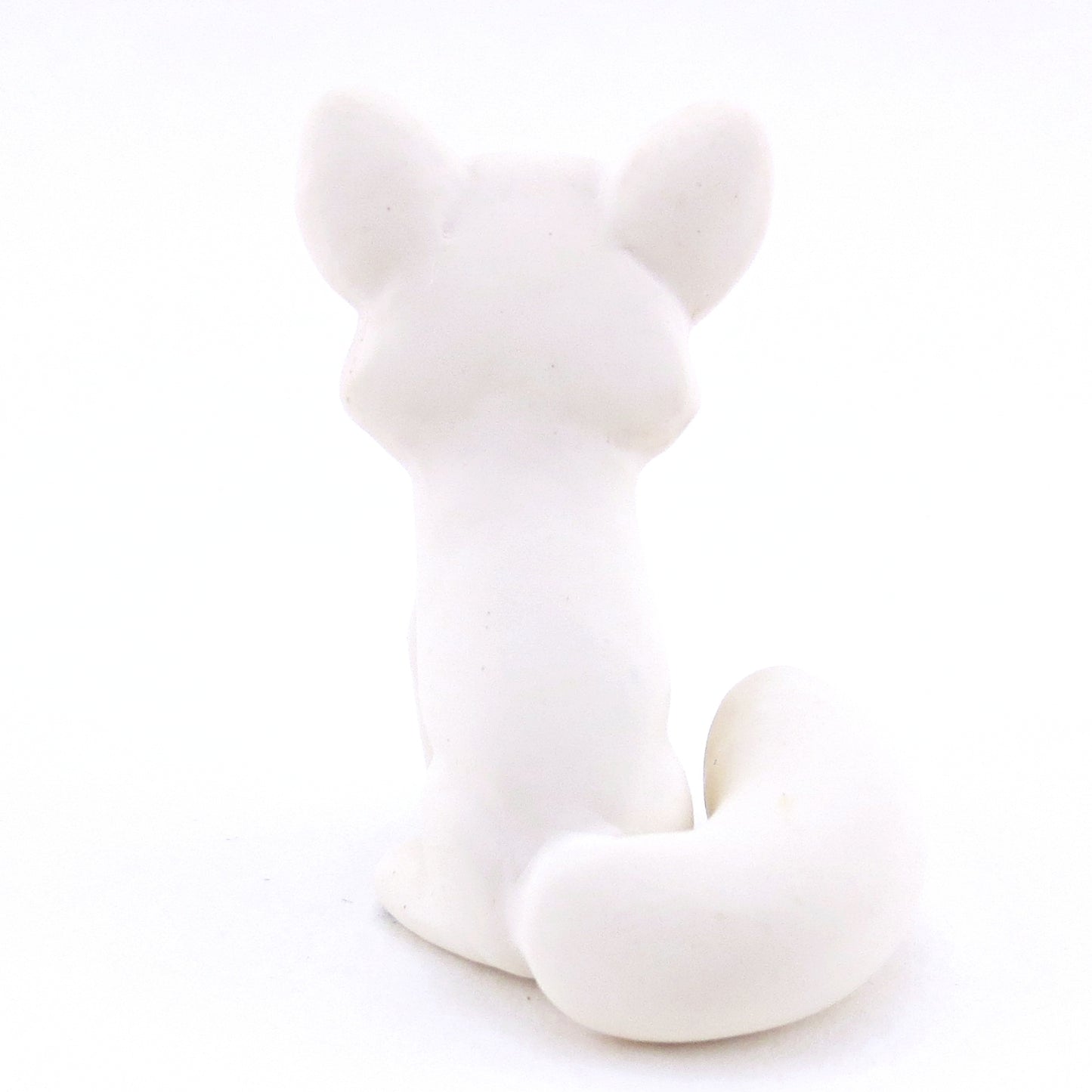 Arctic Fox Figurine - Polymer Clay Christmas Animals