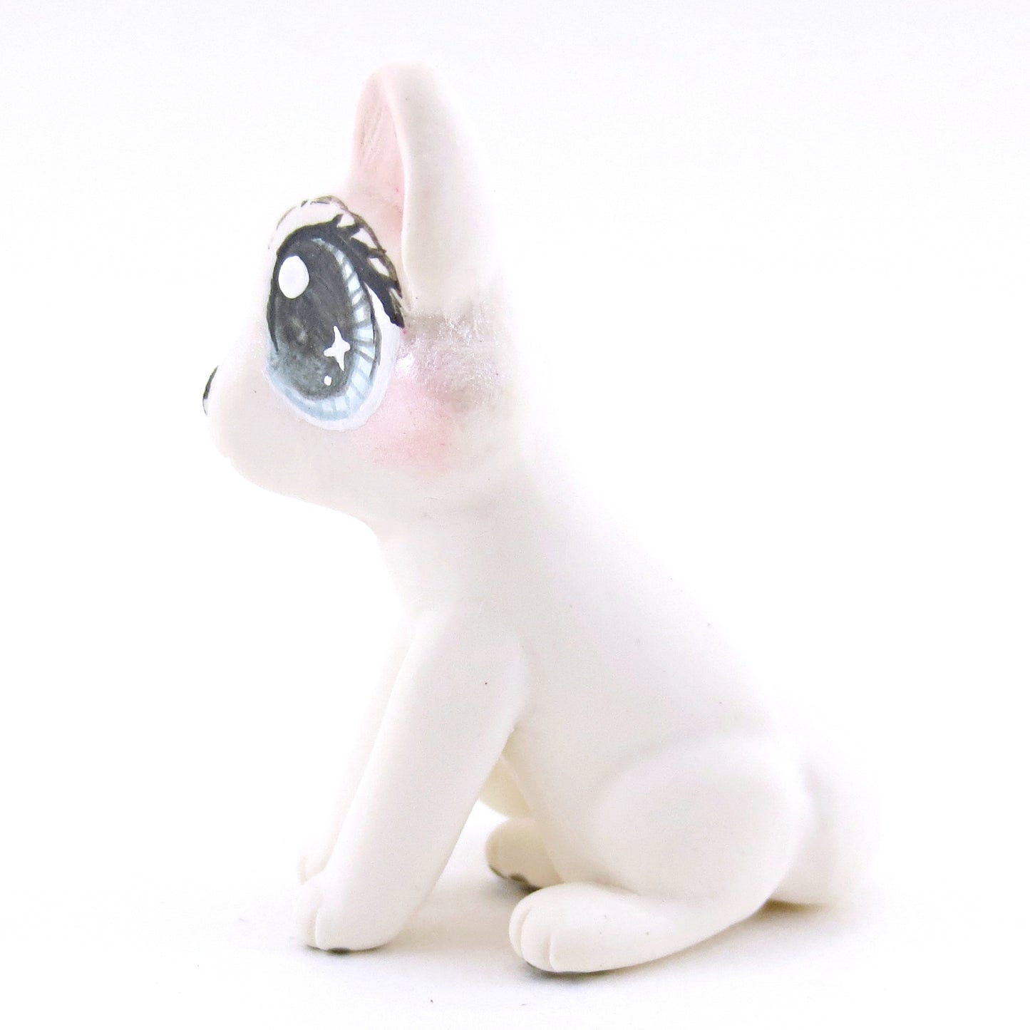 Arctic Fox Figurine - Polymer Clay Christmas Animals