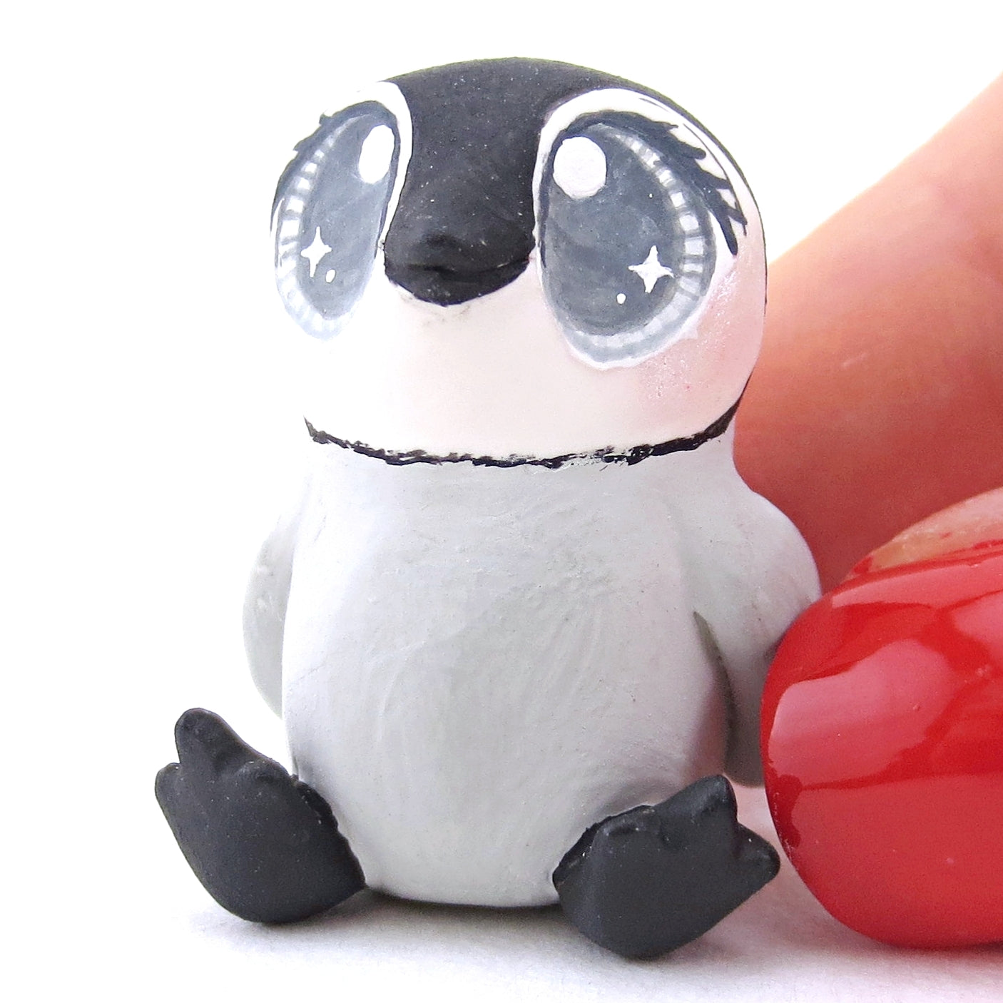 Baby Penguin Figurine - Polymer Clay Christmas Animals