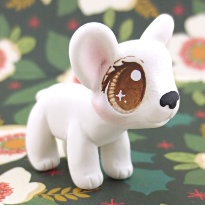 Standing Baby Polar Bear Figurine - Polymer Clay Christmas Animals