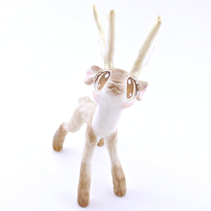 Blitzen - Big-Antlered Reindeer Figurine - Polymer Clay Christmas Animals