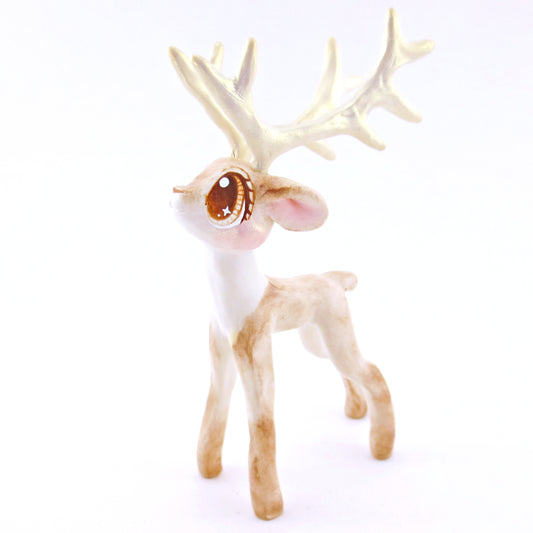 Dancer - Big-Antlered Reindeer Figurine - Polymer Clay Christmas Animals