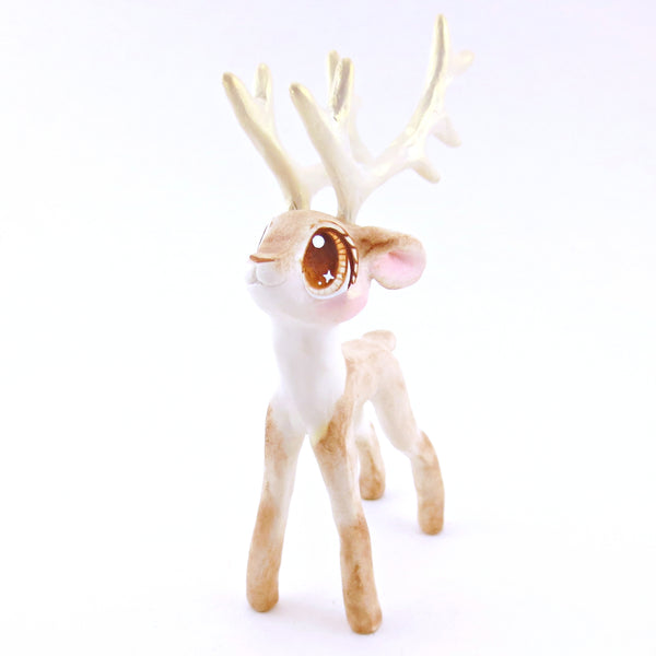 Dancer - Big-Antlered Reindeer Figurine - Polymer Clay Christmas Animals