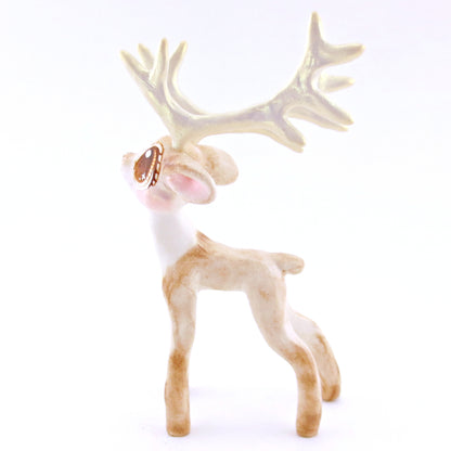 Dancer - Big-Antlered Reindeer Figurine - Polymer Clay Christmas Animals