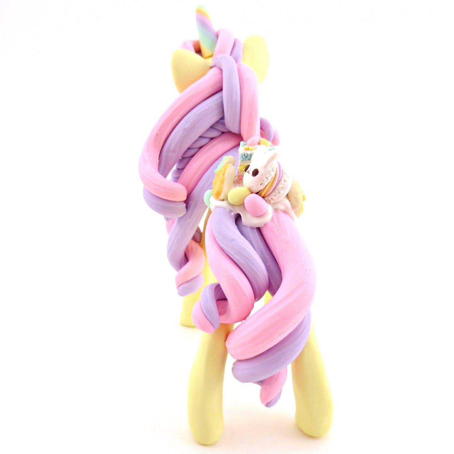 Easter Dessert Unicorn Figurine - Polymer Clay Spring and Easter Animals