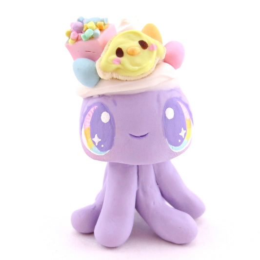 Purple Easter Dessert Jellyfish Figurine - Polymer Clay Spring and Easter Animals