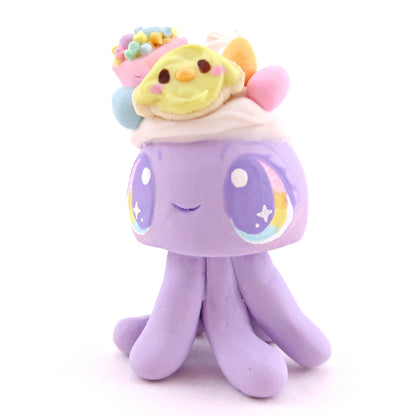 Purple Easter Dessert Jellyfish Figurine - Polymer Clay Spring and Easter Animals