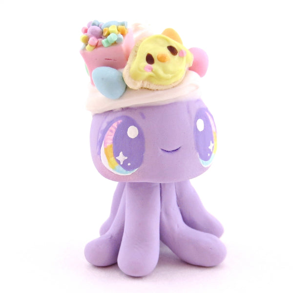 Purple Easter Dessert Jellyfish Figurine - Polymer Clay Spring and Easter Animals