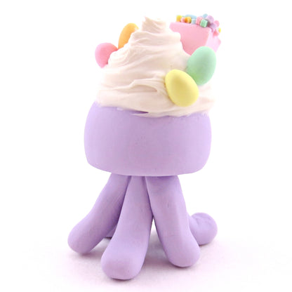 Purple Easter Dessert Jellyfish Figurine - Polymer Clay Spring and Easter Animals