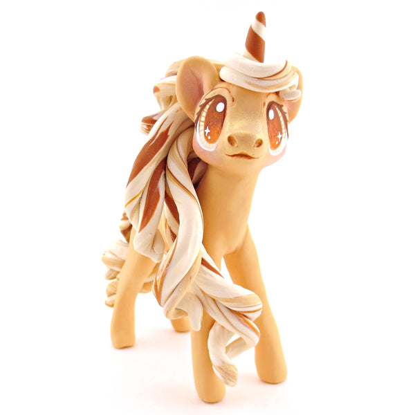 Carrot Cake Unicorn Figurine - Polymer Clay Spring and Easter Animals