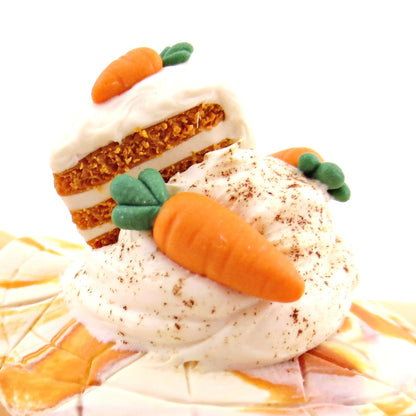 Carrot Cake Turtle Figurine - Polymer Clay Spring and Easter Animals