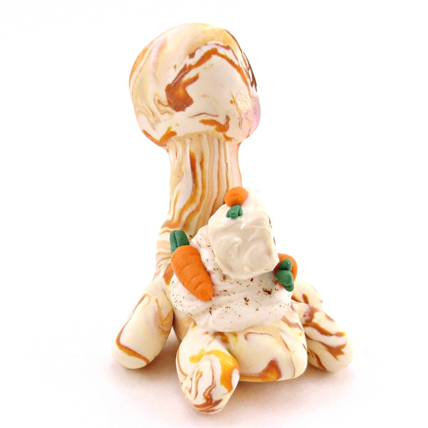 Carrot Cake Nessie Figurine - Polymer Clay Spring and Easter Animals
