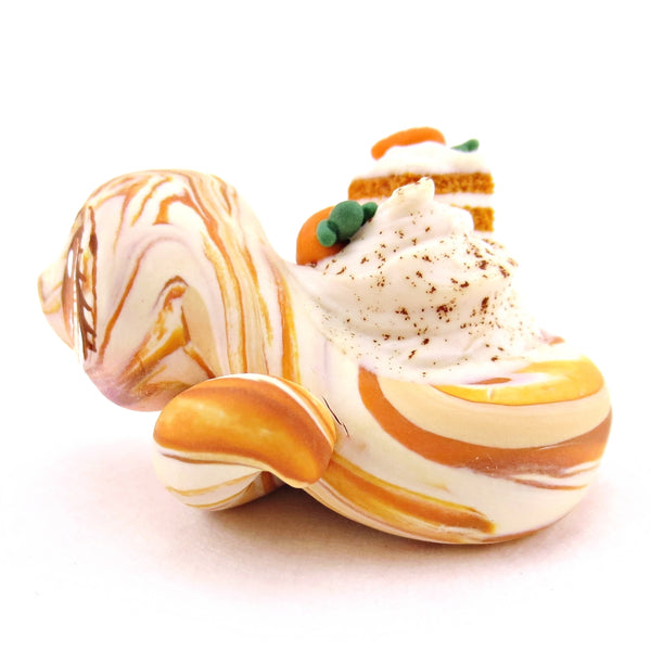 Carrot Cake Snake Figurine - Polymer Clay Spring and Easter Animals