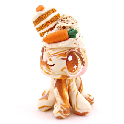 Carrot Cake Jellyfish Figurine - Polymer Clay Spring and Easter Animals