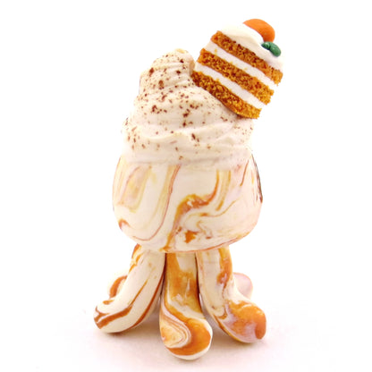 Carrot Cake Jellyfish Figurine - Polymer Clay Spring and Easter Animals