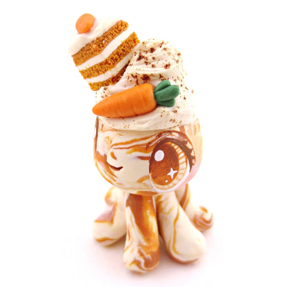 Carrot Cake Jellyfish Figurine - Polymer Clay Spring and Easter Animals