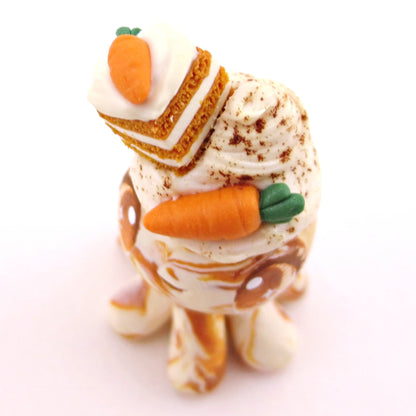 Carrot Cake Jellyfish Figurine - Polymer Clay Spring and Easter Animals