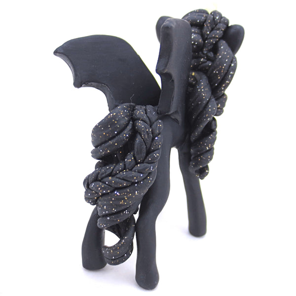 Halloween Baticorn Bat Unicorn Figurine - Polymer Clay Animals