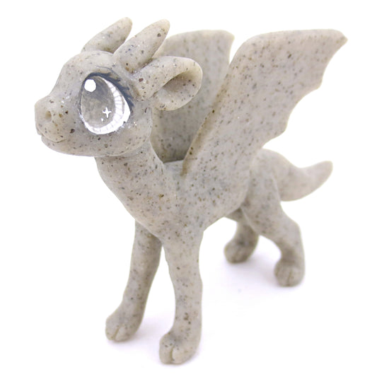 Gargoyle Dragon Faux Stone Figurine - Polymer Clay Animals