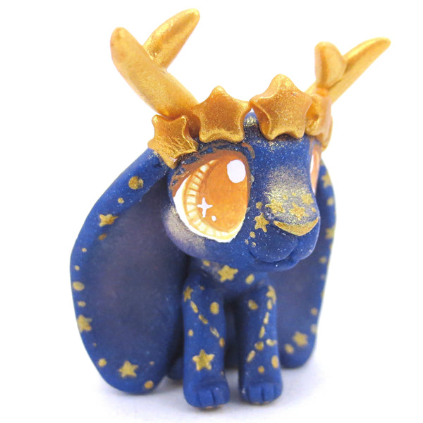 Star Crowned Constellation Jackalope Figurine - Polymer Clay Animals