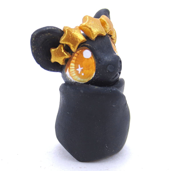 Star Crown Bat Figurine - Polymer Clay Animals