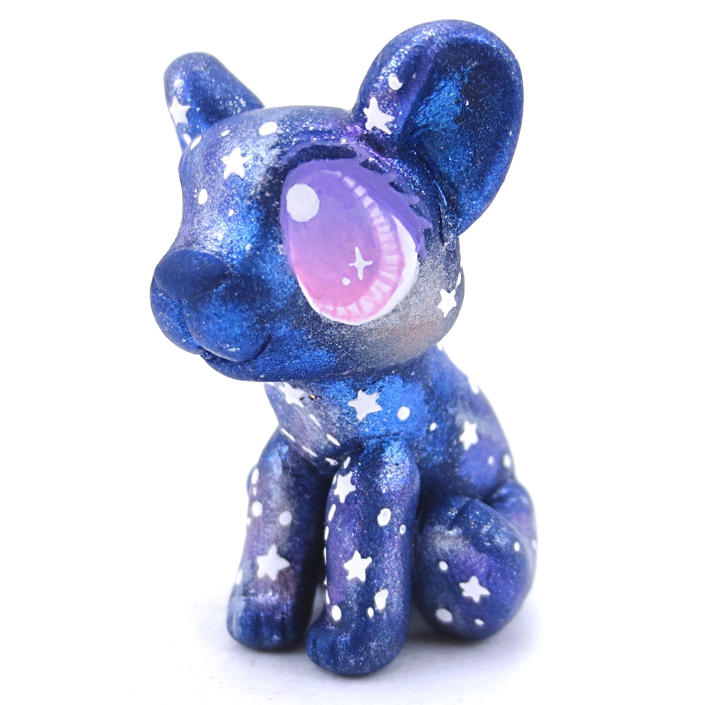 Galaxy Bear Figurine - Polymer Clay Animals