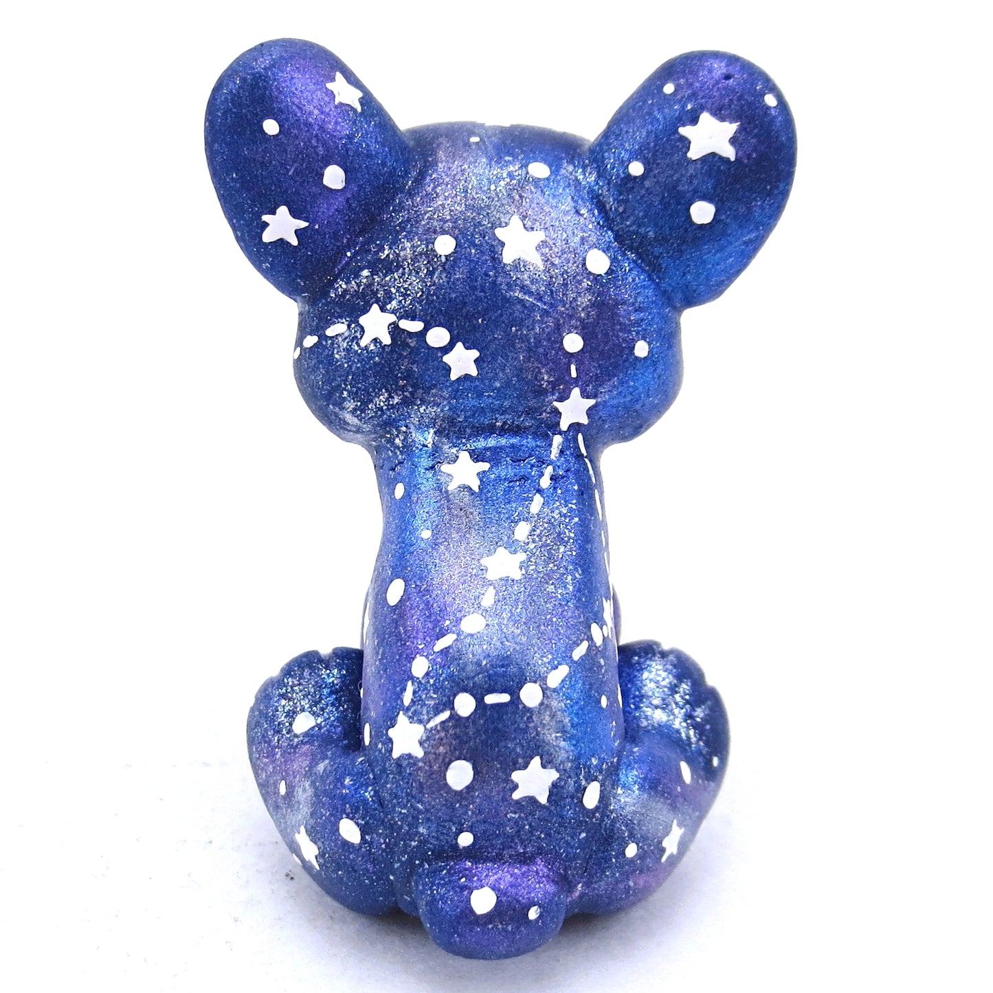 Galaxy Bear Figurine - Polymer Clay Animals