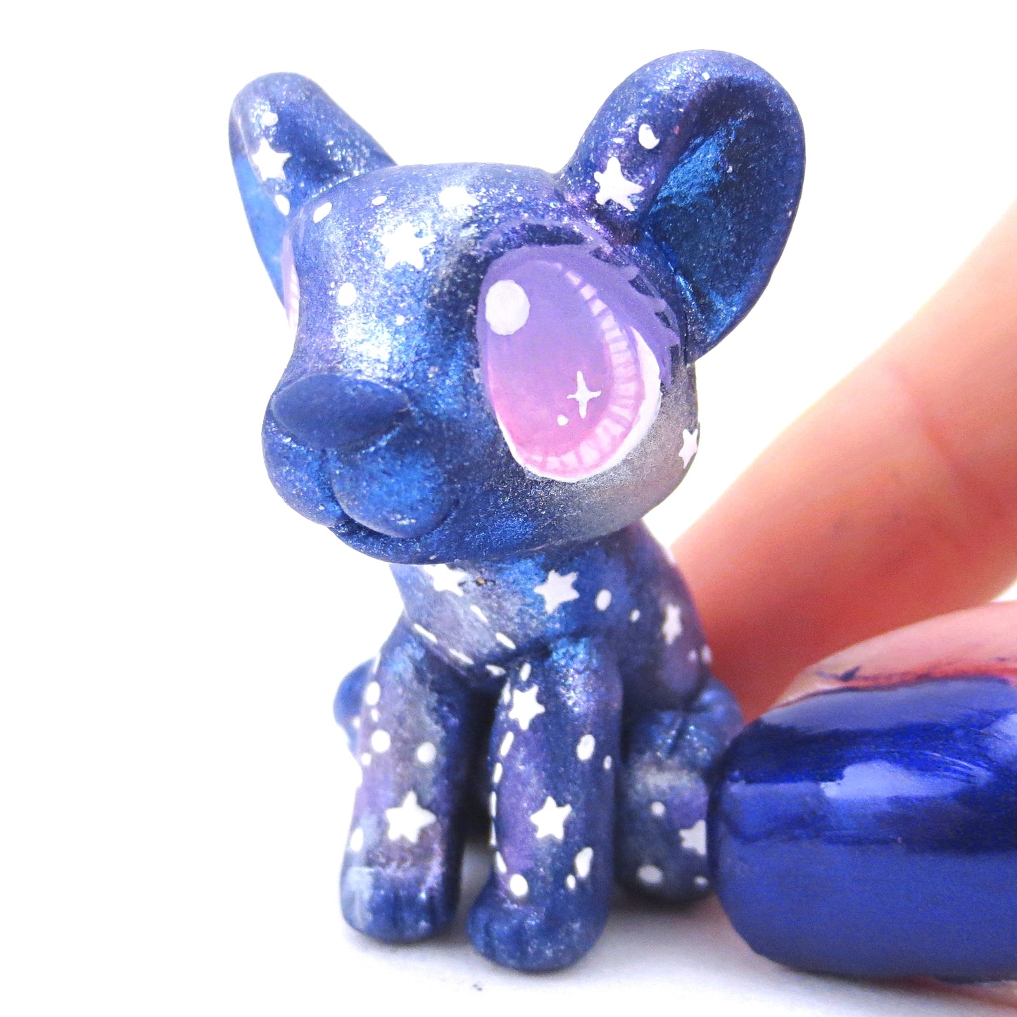 Galaxy Bear Figurine - Polymer Clay Animals