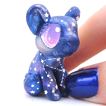 Galaxy Bear Figurine - Polymer Clay Animals