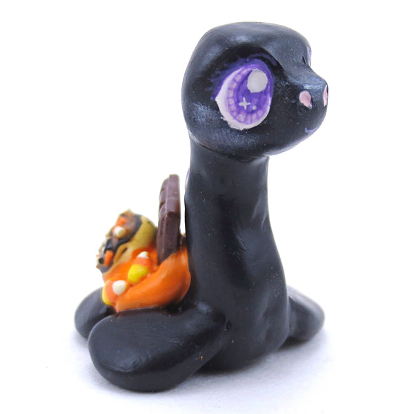 Dark Theme Halloween Dessert Nessie Figurine - Polymer Clay Halloween Animals