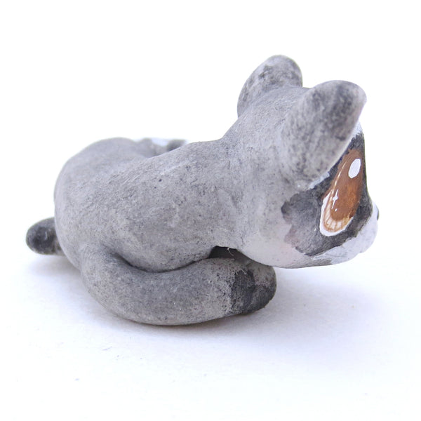 Raccoon Curled Up Figurine - Polymer Clay Fall Animals