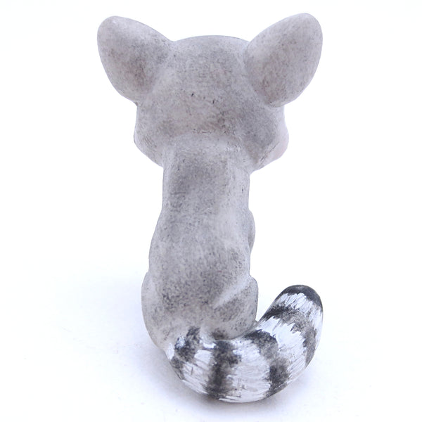 Raccoon with Brown Eyes Figurine - Polymer Clay Fall Animals