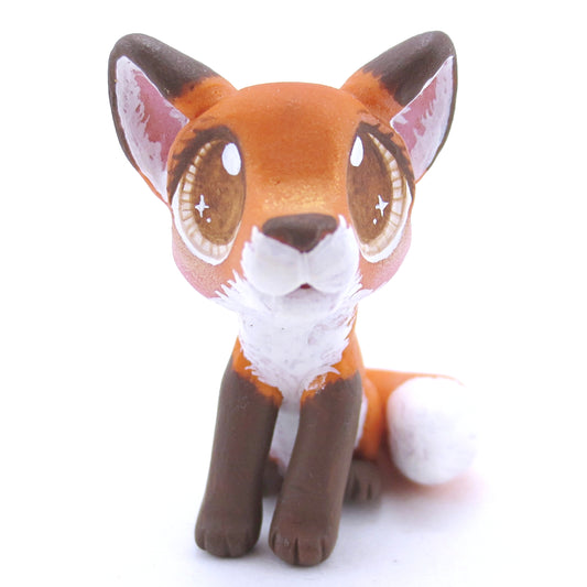 Red Fox Figurine - Polymer Clay Fall Animals