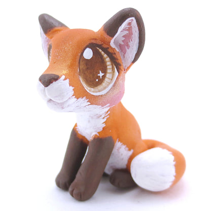 Red Fox Figurine - Polymer Clay Fall Animals