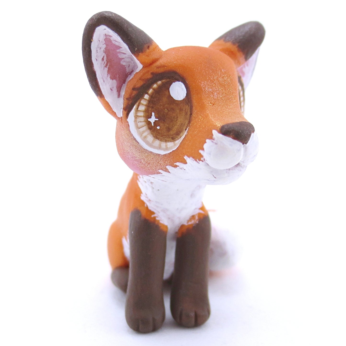 Red Fox Figurine - Polymer Clay Fall Animals