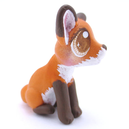 Red Fox Figurine - Polymer Clay Fall Animals