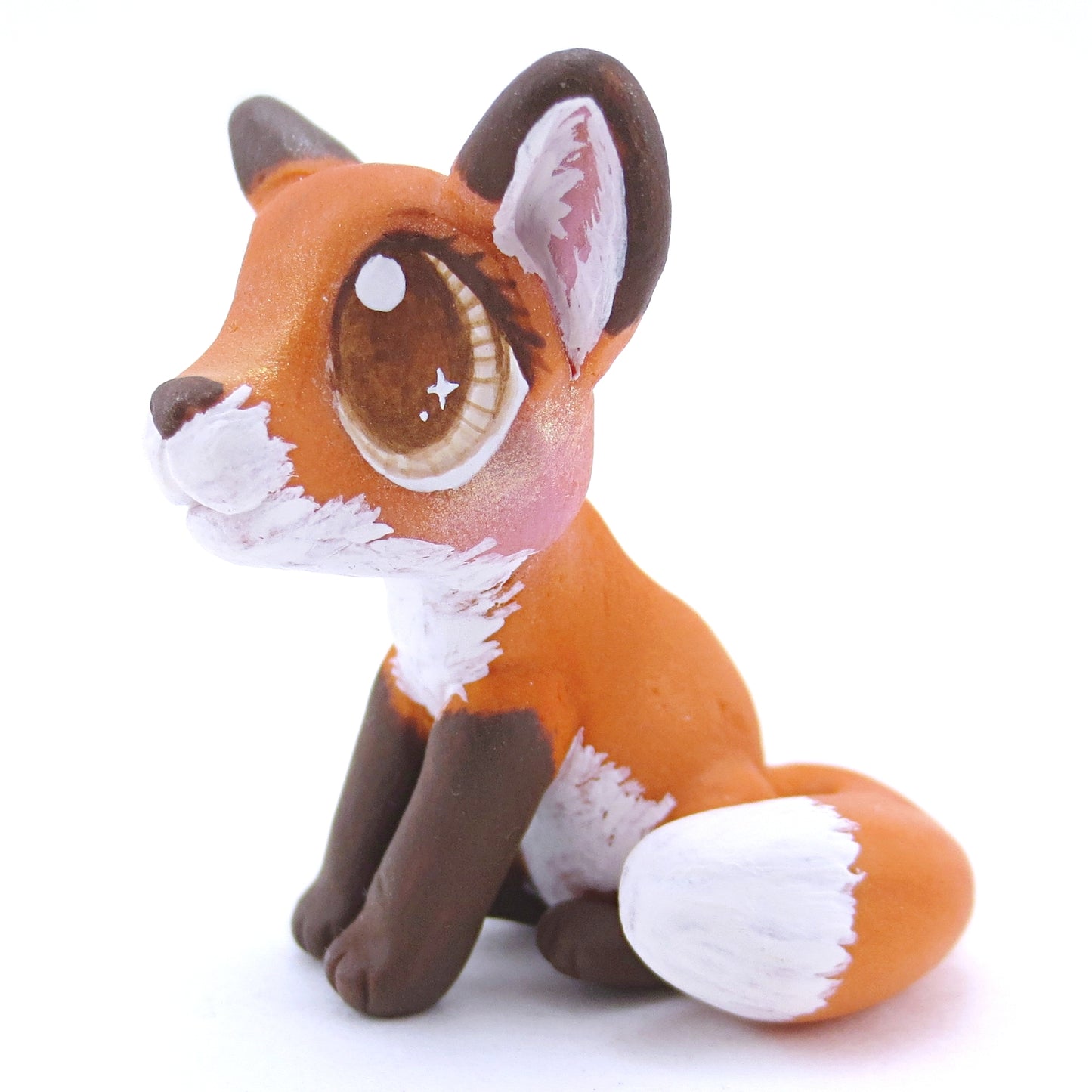 Red Fox Figurine - Polymer Clay Fall Animals