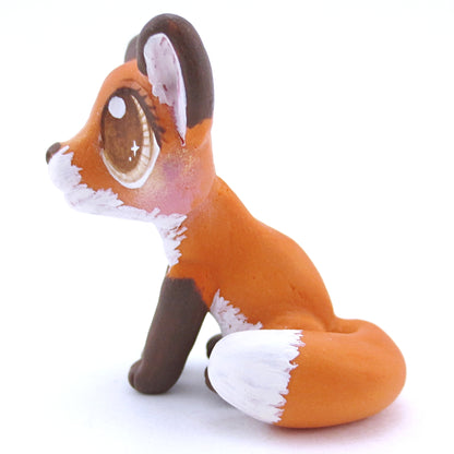 Red Fox Figurine - Polymer Clay Fall Animals