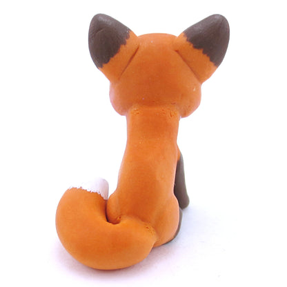 Red Fox Figurine - Polymer Clay Fall Animals