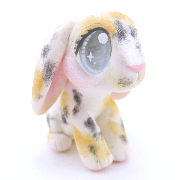Tricolor Holland Lop Figurine - Polymer Clay Fall Animals