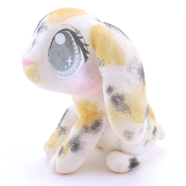 Tricolor Holland Lop Figurine - Polymer Clay Fall Animals