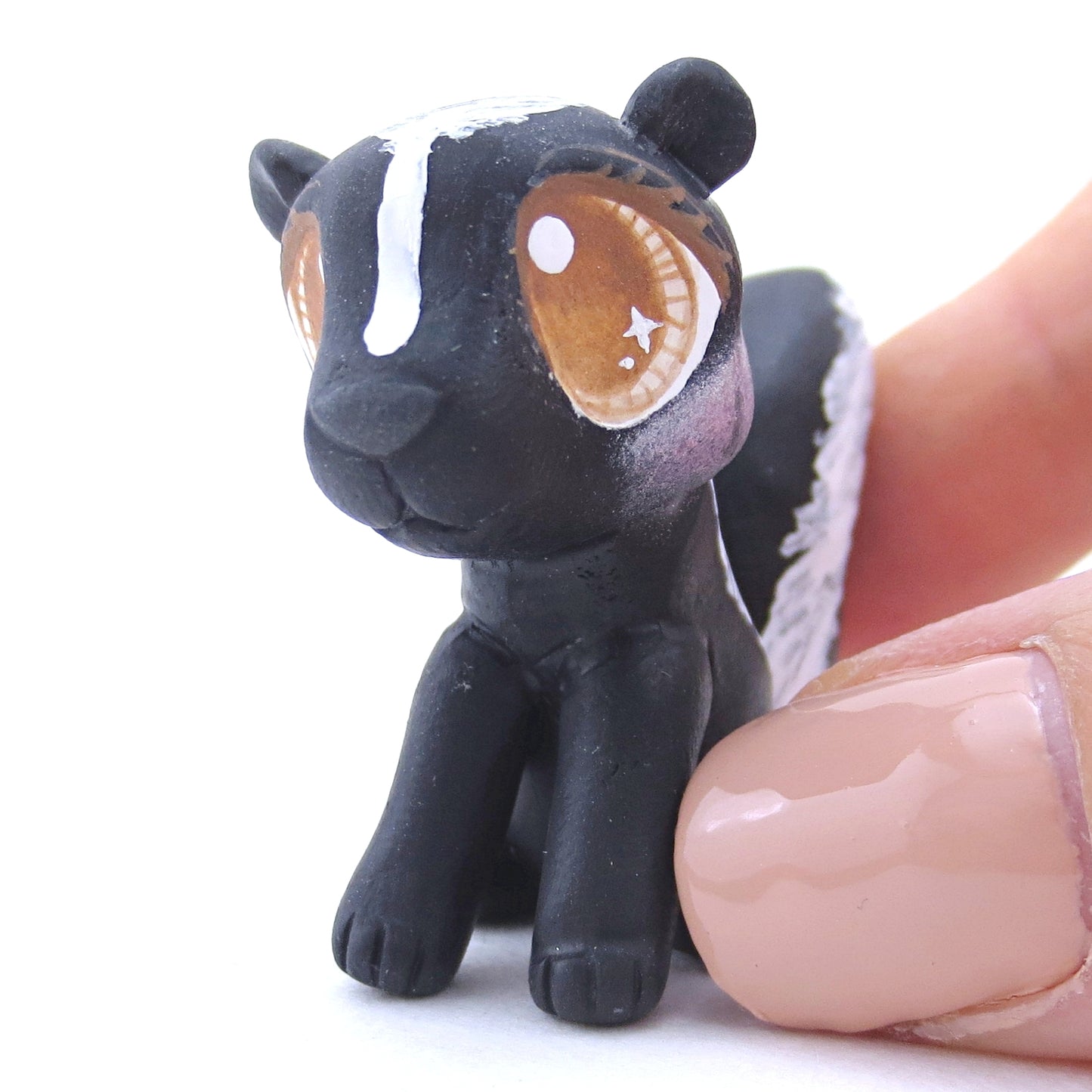 Skunk Figurine - Polymer Clay Fall Animals