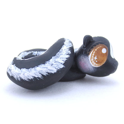 Skunk Curled Up Figurine - Polymer Clay Fall Animals