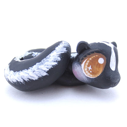 Skunk Curled Up Figurine - Polymer Clay Fall Animals