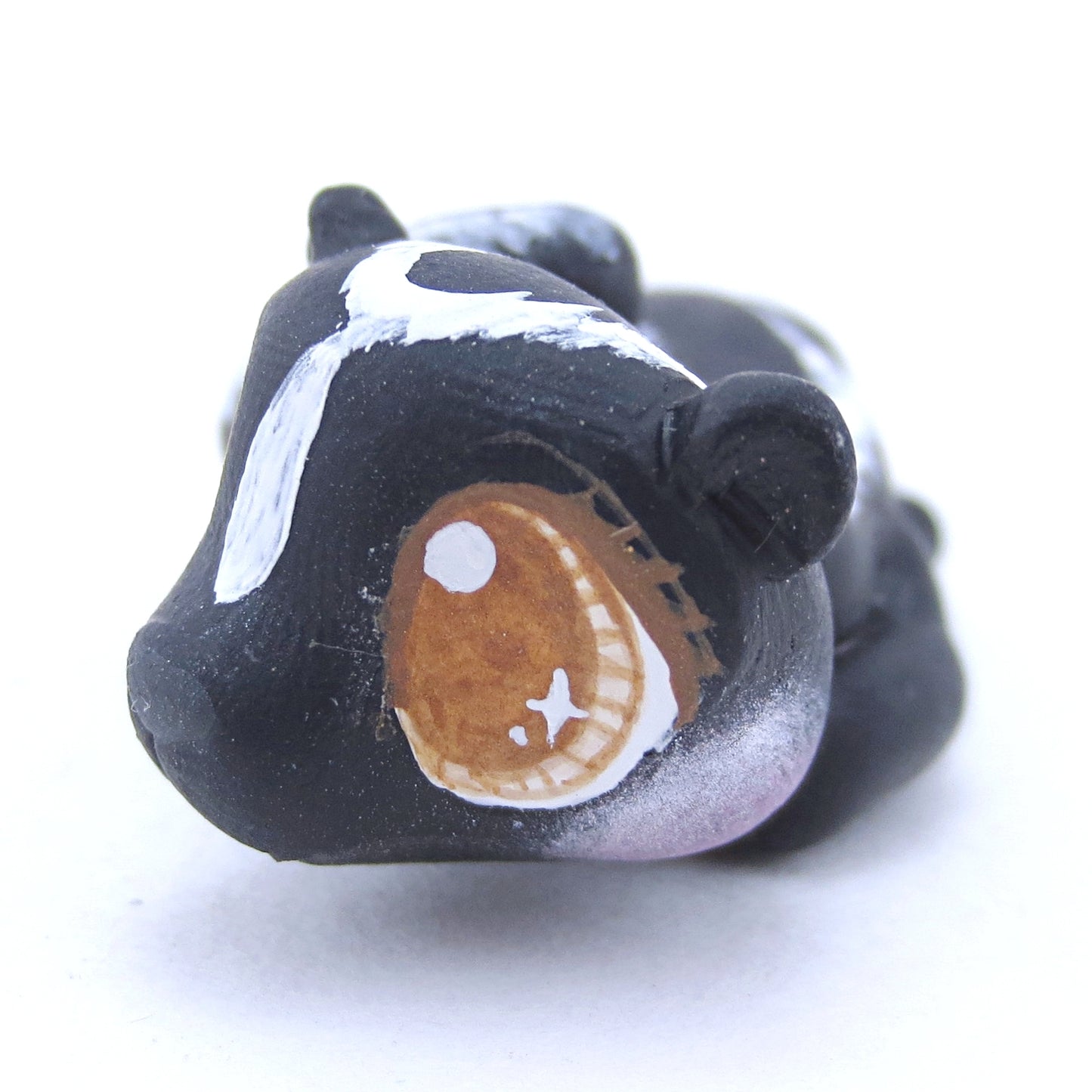 Skunk Curled Up Figurine - Polymer Clay Fall Animals