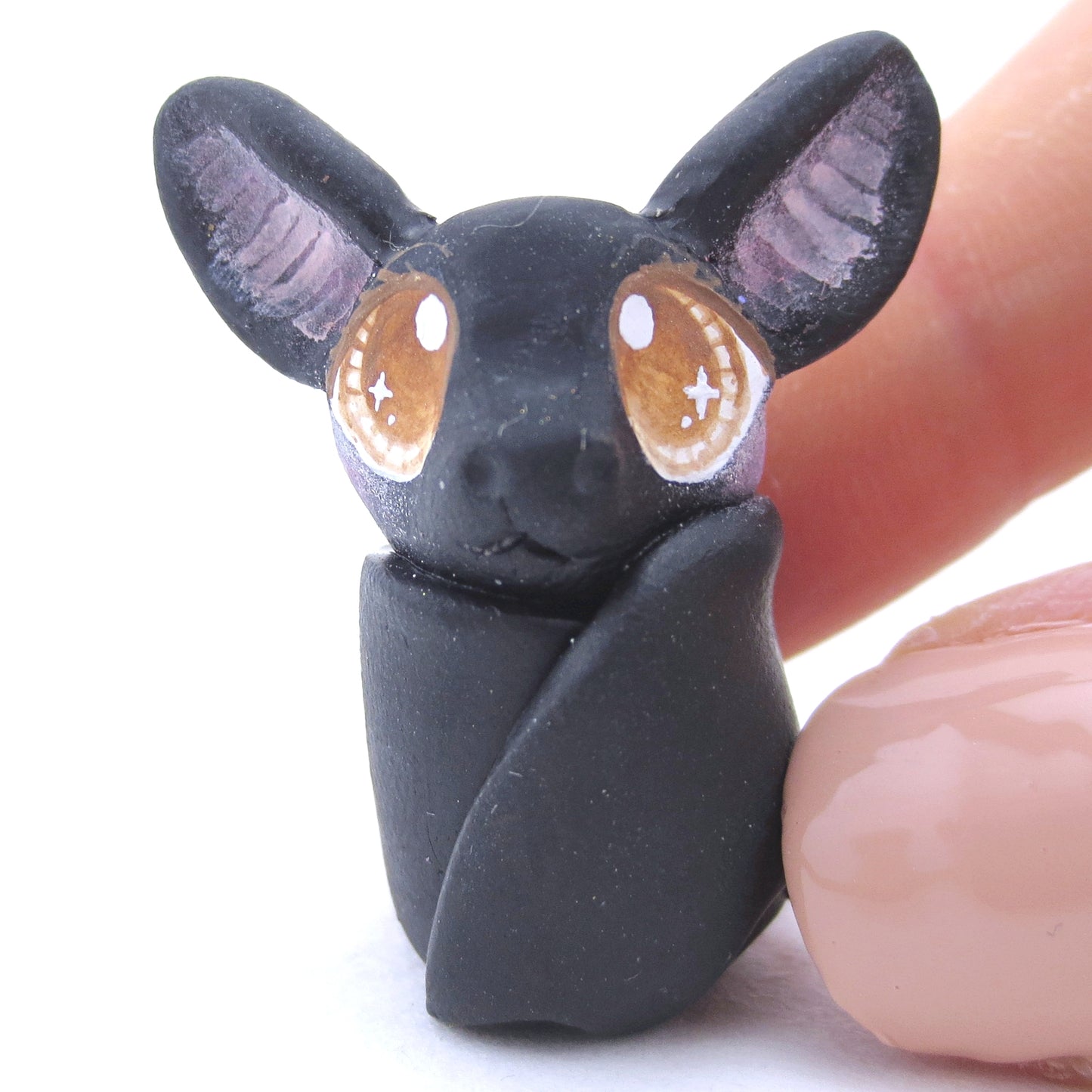 Big-Eared Bat Figurine - Polymer Clay Fall Animals